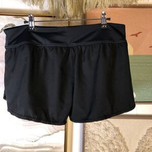 Nike Womens Elastic Waist Lightweight Pull-on Athletic Board Shorts Black Large